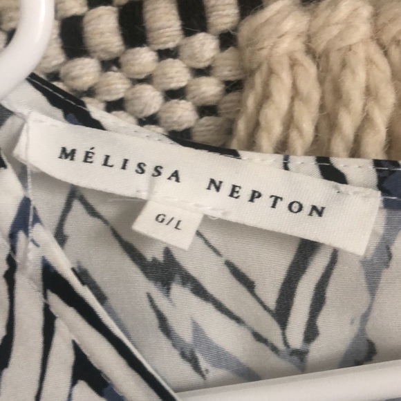 Melissa Nepton Brooke Abstract Print Belted Shift Dress With Pockets Lage - Picture 7 of 7